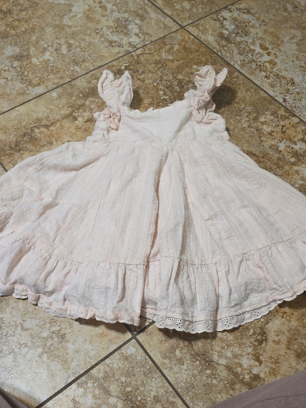 Catherine Malandrino Pale Pink Ruffled Strap Sundress 3T